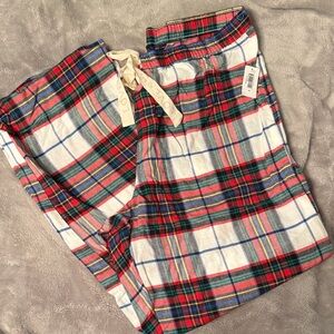GAP Plaid Lounge Pants with Drawstring